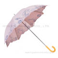 women's umbrella wooden handle